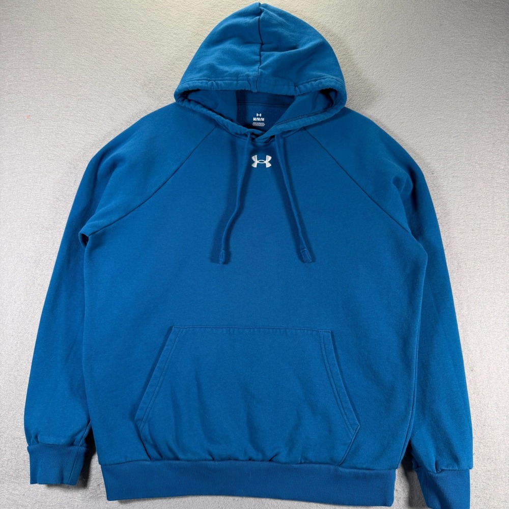 Under Armour Men's Hoodie Medium Blue Pullover‎ Sweatshirt Athletic Casual